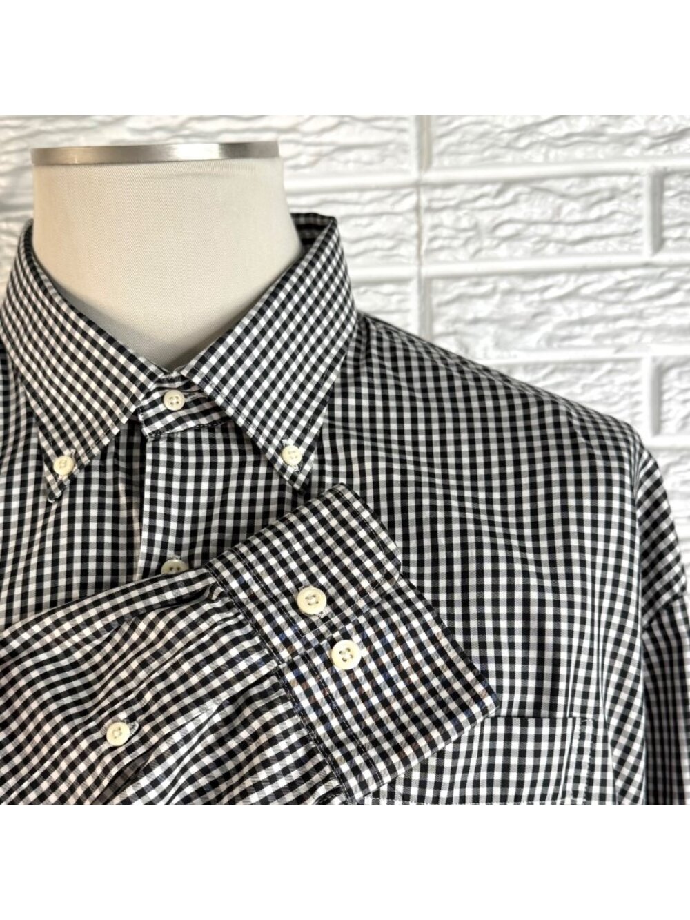Peter Millar Crown Soft Gingham Button Down Sport Shirt Long Sleeve Size XXL